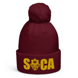Choose LOVE and SOCA - Soca Pom Pom Beanie (Gold) - Trini Jungle Juice Store