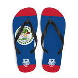 Island Flag - Belize Flip Flops - Trini Jungle Juice Store