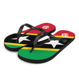 Island Flag - St. Kitts and Nevis Flip Flops - Trini Jungle Juice Store