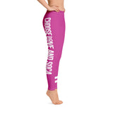 Choose LOVE and SOCA - Women's Leggings (Pink) - Trini Jungle Juice Store