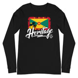 Heritage - Grenada Unisex Long Sleeve Tee (Black) - Trini Jungle Juice Store