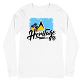 Heritage - St. Lucia Unisex Long Sleeve Tee (White) - Trini Jungle Juice Store