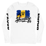 Heritage - Barbados "PROUD BAJAN" Unisex Long Sleeve Tee - Trini Jungle Juice Store