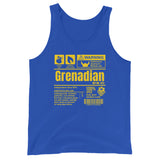 A Product of Grenada - Grenadian Unisex Tank Top (Yellow Print) - Trini Jungle Juice Store