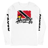 Heritage - Trinidad and Tobago "PROUD TOBAGO" Unisex Long Sleeve Tee (White) - Trini Jungle Juice Store