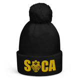 Choose LOVE and SOCA - Soca Pom Pom Beanie (Gold) - Trini Jungle Juice Store