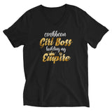 Caribbean Rich - Girl Boss V-Neck T-Shirt - Trini Jungle Juice Store