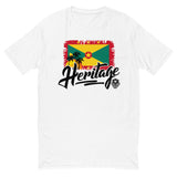 Heritage - Grenada Men's Premium Fitted T-Shirt (White) - Trini Jungle Juice Store