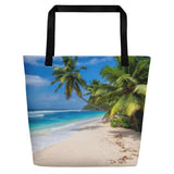 Island Vibes - "Life's A Beach" Large Beach Bag - Trini Jungle Juice Store