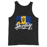 Heritage - Barbados Unisex Tank Top (Black) - Trini Jungle Juice Store