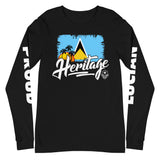 Heritage - St. Lucia "PROUD LUCIAN" Unisex Long Sleeve Tee (Black) - Trini Jungle Juice Store