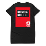 No Soca, No Life Organic Cotton T-shirt Dress - Trini Jungle Juice Store