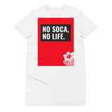 No Soca, No Life Organic Cotton T-shirt Dress - Trini Jungle Juice Store