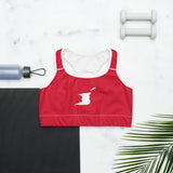 LOCAL - Soutien-gorge de sport pour femmes de Trinité-et-Tobago (rouge)