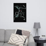 Traditional Mas Characters - Dame Lorraine Canvas Print
