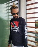 Heritage - Trinidad and Tobago "PROUD TRINI" Unisex Long Sleeve Tee (Black) - Trini Jungle Juice Store
