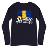 Heritage - Barbados Unisex Long Sleeve Tee - Trini Jungle Juice Store
