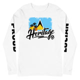 Heritage - St. Lucia "PROUD LUCIAN" Unisex Long Sleeve Tee - Trini Jungle Juice Store