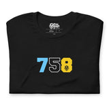 LOCAL - Indicatif régional 758 Sainte-Lucie T-shirt unisexe