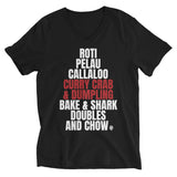 A Taste of the Caribbean - Trini Food Unisex V-Neck T-Shirt