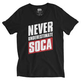 Ne sous-estimez jamais Soca T-shirt unisexe à col en V