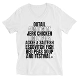 Un avant-goût des Caraïbes - Cuisine jamaïcaine T-shirt unisexe à col en V