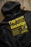 Un produit de Saint-Vincent-et-les Grenadines - Sweat à capuche Vincentien unisexe Premium (imprimé jaune)