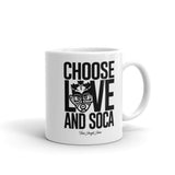 Choisissez LOVE et SOCA Mug (Blanc)