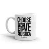 Choisissez LOVE et SOCA Mug (Blanc)