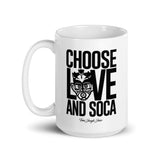 Choisissez LOVE et SOCA Mug (Blanc)