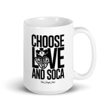 Choisissez LOVE et SOCA Mug (Blanc)