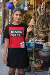 No Soca, No Life Organic Cotton T-shirt Dress - Trini Jungle Juice Store