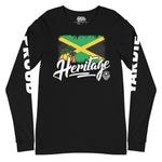 Heritage - Jamaica "PROUD YARDIE" Unisex Long Sleeve Tee - Trini Jungle Juice Store