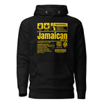 A Product of Jamaica - Jamaican Unisex Premium Hoodie (Yellow Print)
