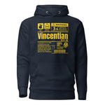 A Product of St. Vincent and The Grenadines - Vincentian Unisex Premium Hoodie (Yellow Print)