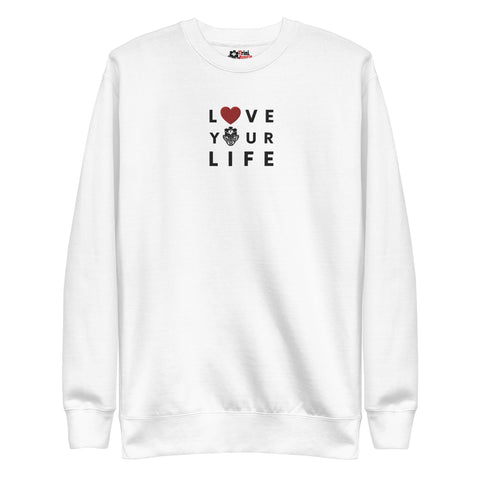 Caribbean Rich - Love Your Life Embroidered Unisex Premium Sweatshirt