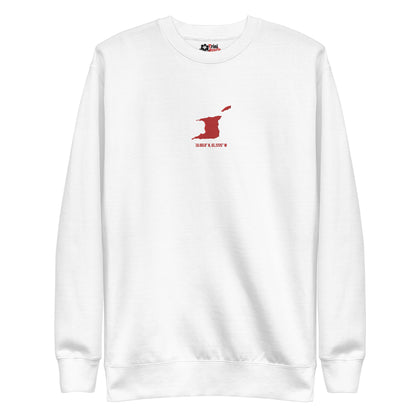 LOCAL - Trinidad and Tobago w/ Coordinates Embroidered Unisex Premium Sweatshirt