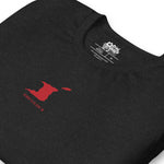 LOCAL - Trinité-et-Tobago avec coordonnées (rouge) T-shirt unisexe