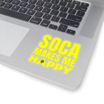 Soca Makes Me Happy Sticker (Yellow) - Trini Jungle Juice Store