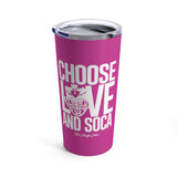 Choose LOVE and SOCA Tumbler (Pink 20 oz) - Trini Jungle Juice Store