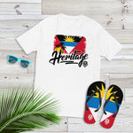Heritage - Antigua and Barbuda Men's Premium Fitted T-Shirt (White) - Trini Jungle Juice Store
