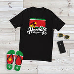 Heritage - Guadeloupe Men's Premium Fitted T-Shirt (Black) - Trini Jungle Juice Store