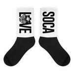 Choose LOVE and SOCA - Socks (Black Print)