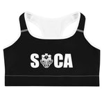 Choisissez LOVE and SOCA - Soutien-gorge de sport Soca pour femmes (Noir)