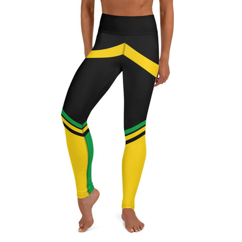 LOCAL - Leggings de yoga abstraits pour femmes de la Jamaïque