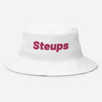 Caribbean Sayings - Steups Bucket Hat (Pink 3D Puff Logo)