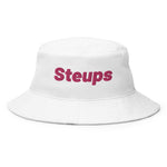 Caribbean Sayings - Steups Bucket Hat (Pink 3D Puff Logo)