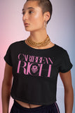 Caribbean Rich - Women's Crop Tee (Pink Print)