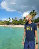 Caribbean Rich - T-shirt ajusté premium pour hommes (imprimé doré)