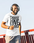 Choose LOVE and SOCA - Men's Premium Fitted T-Shirt - Trini Jungle Juice Store